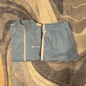 Palm Angels Palm Tree Baby Blue and White Tracksuit Size Large